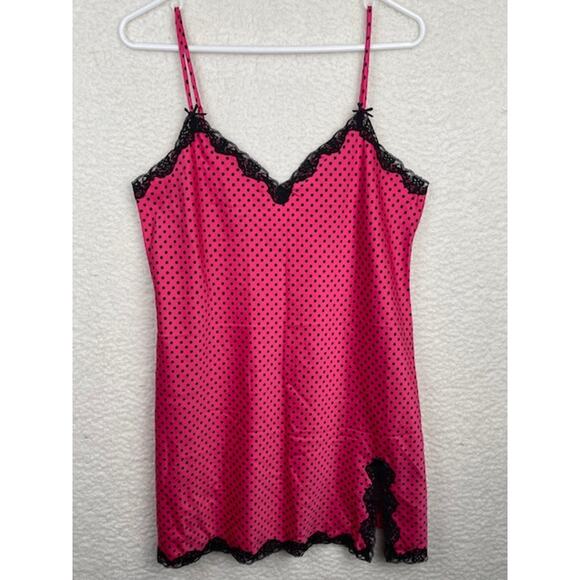 Secret Treasures Sleepwear In Pink and Black Lace /Polka Dot - Picture 1 of 7